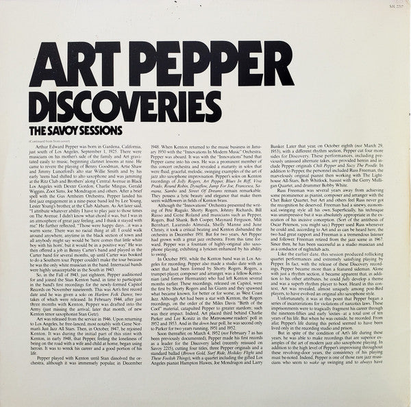 Art Pepper - Discoveries (2xLP)
