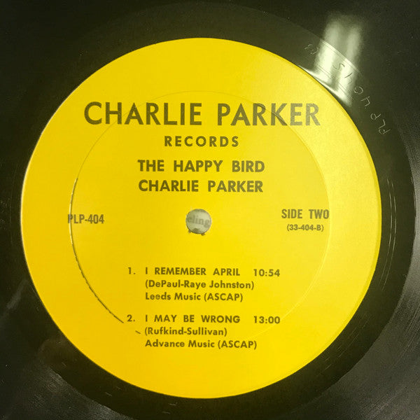 Charlie Parker - The Happy ""Bird"" (LP, Album, RE, 180)