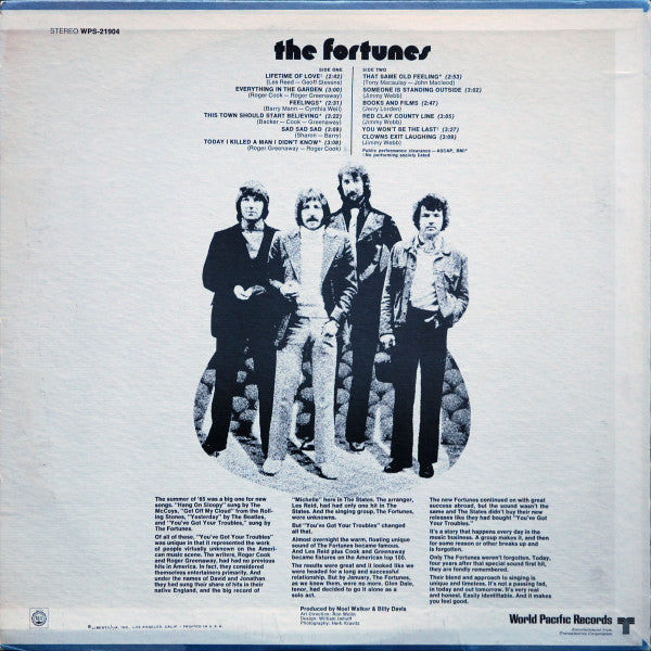 The Fortunes - That Same Old Feeling (LP, Album, All)