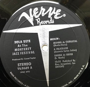 Bola Sete - Bola Sete At The Monterey Jazz Festival (LP, Album, H.V)