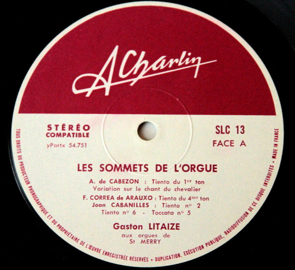 Gaston Litaize - Les Sommets De L'Orgue - III(LP, Album)