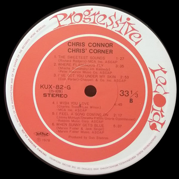 Chris Connor - Chris' Corner (LP, Album)