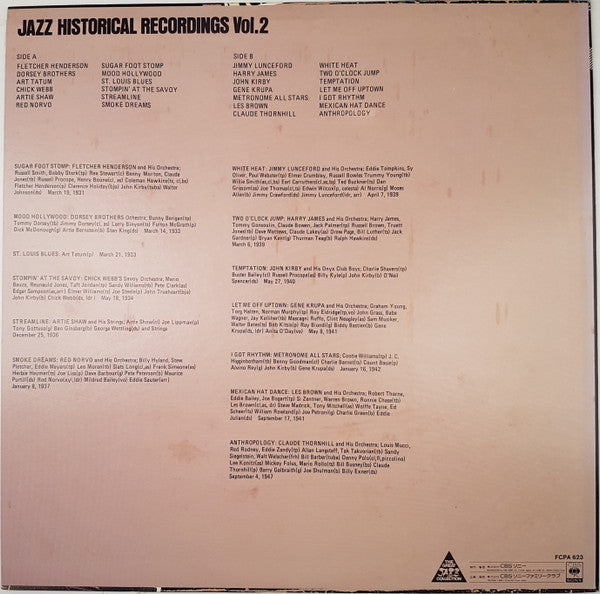 Various - Jazz Historical Recordings Vol. 2 (LP, Comp, Mono)