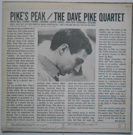 Dave Pike Quartet - Pike's Peak (LP, Album, RE)