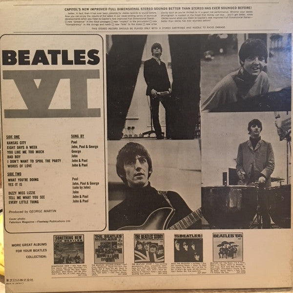 The Beatles - Beatles VI (LP, Album, Promo, RE, Gat)