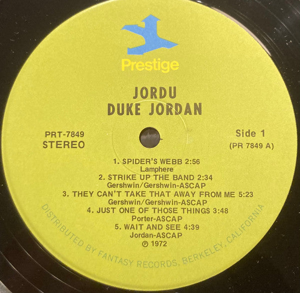 Duke Jordan With Don Lanphere, Gene Ramey - Jordu (LP, Comp)