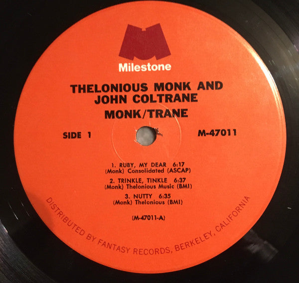 Thelonious Monk & John Coltrane - Monk / Trane (2xLP, Comp)