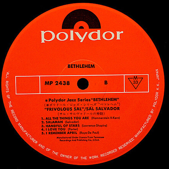 Sal Salvador - Frivolous Sal (LP, Album, Mono, RE)