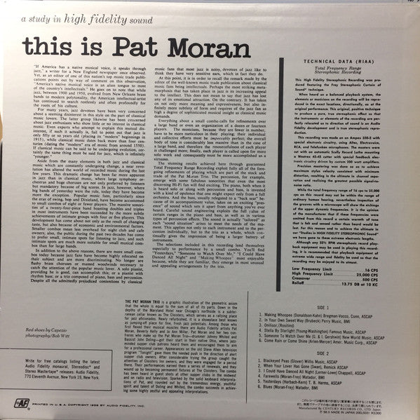 Pat Moran Trio - This Is Pat Moran (LP)