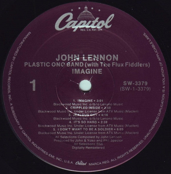 John Lennon - Imagine (LP, Album, RE, RM, SRC)