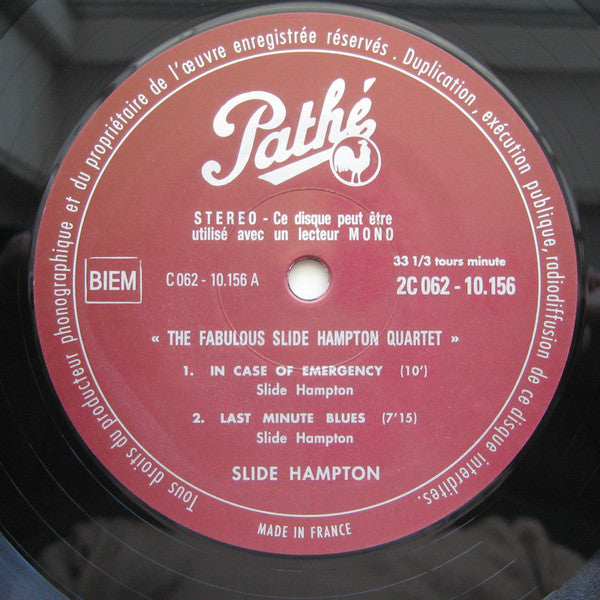 Slide Hampton - The Fabulous Slide Hampton Quartet  (LP, RE, RM)