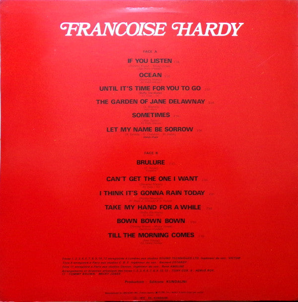 Françoise Hardy - Love Songs (LP, Album)