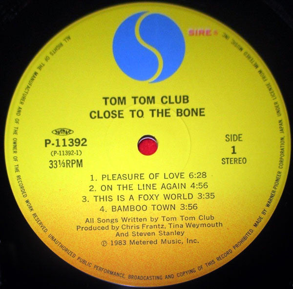 Tom Tom Club - Close To The Bone (LP, Album)