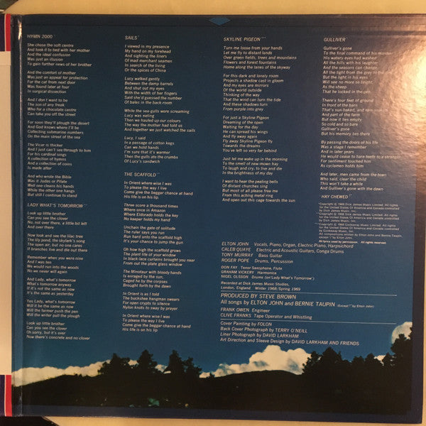 Elton John - Empty Sky (LP, Album, RE)