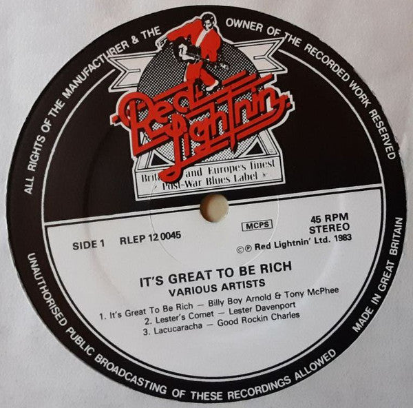 Various - It's Great To Be Rich (LP, Comp)