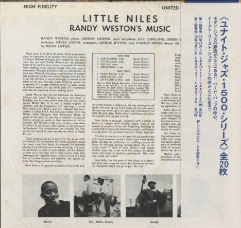 Randy Weston - Little Niles (LP, Album, Mono, Ltd, RE)