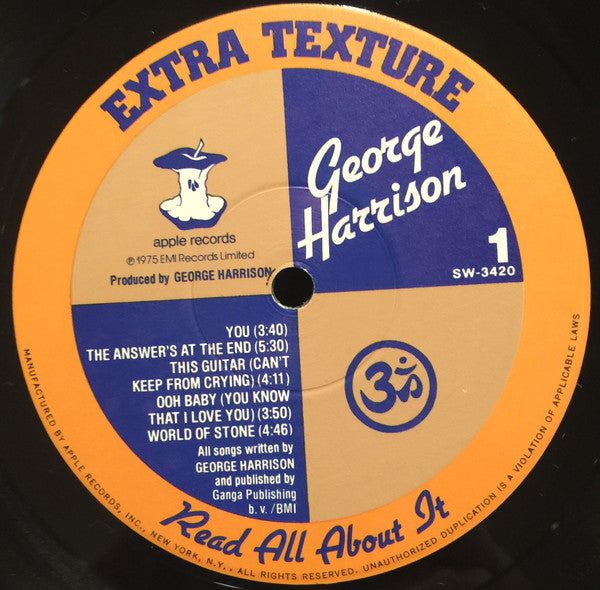 George Harrison - Extra Texture (Read All About It) (LP, Album, Win)