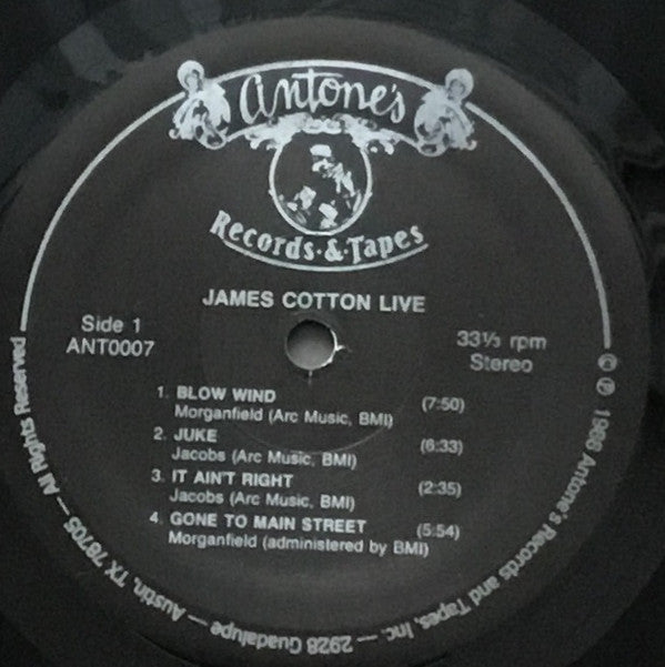 James Cotton - Recorded Live At Antone's Night Club (LP)