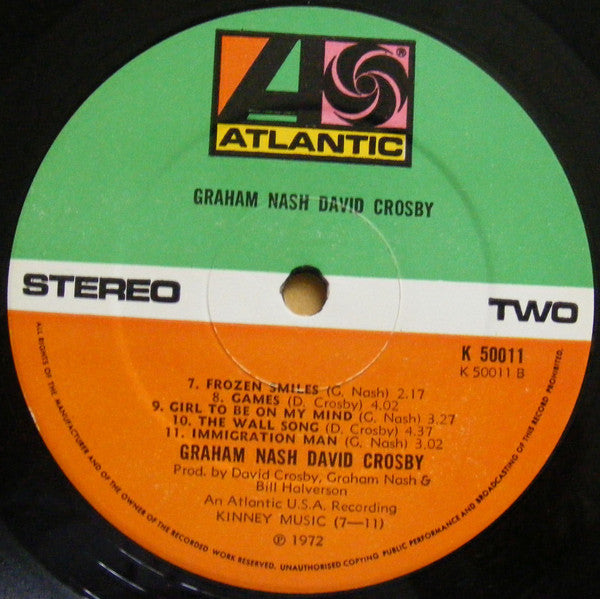 Graham Nash David Crosby* - Graham Nash David Crosby (LP, Album, Die)