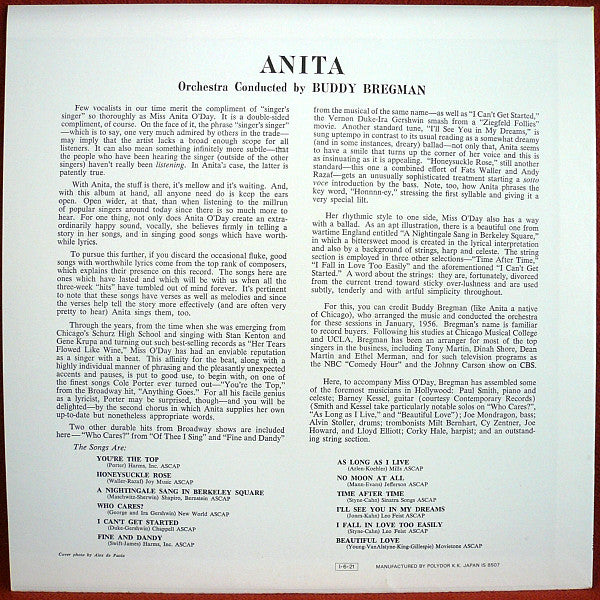 Anita O'Day - Anita (LP, Album, Mono)