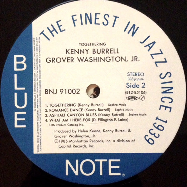 Kenny Burrell / Grover Washington, Jr. - Togethering (LP, Album)