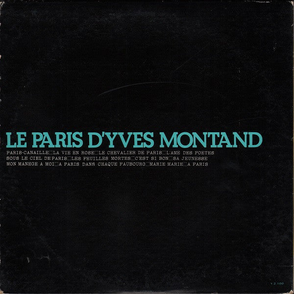 Yves Montand - Le Paris D'Yves Montand (LP, Comp, Gat)