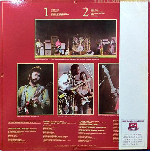 Eric Clapton - Timepieces Vol. II - 'Live' In The Seventies (LP, Comp)