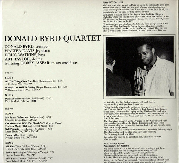 Donald Byrd - Plays ""Au Chat"" (2xLP, Mono, Gat)