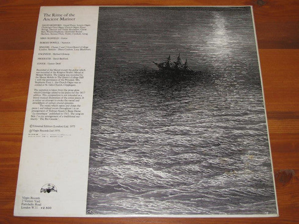 David Bedford - The Rime Of The Ancient Mariner (LP, Album)