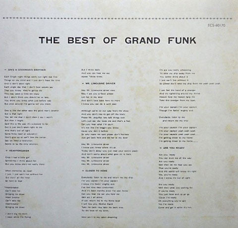 Grand Funk* - The Best Of Grand Funk (LP, Comp, RE, Gat)