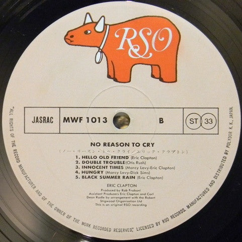 Eric Clapton - No Reason To Cry (LP, Album)