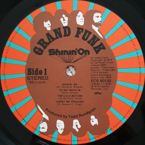 Grand Funk* - Shinin' On (LP, Album, RE)