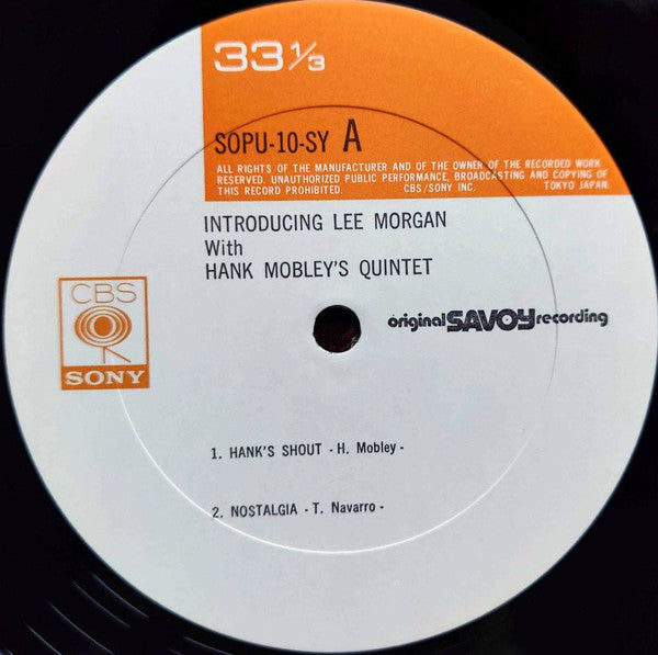 Lee Morgan - Introducing Lee Morgan(LP, Album, Mono)
