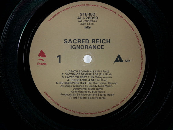 Sacred Reich - Ignorance (LP, Album)