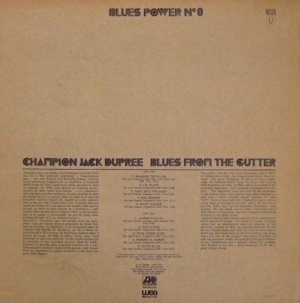 Champion Jack Dupree - Blues From The Gutter (LP, Album)