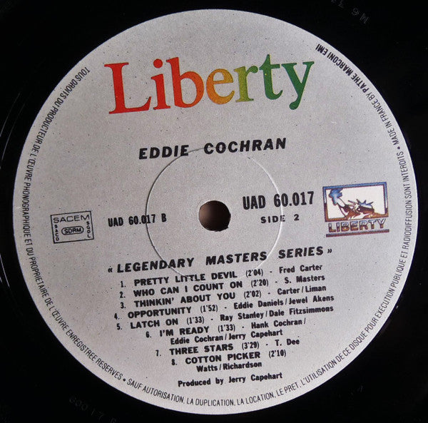 Eddie Cochran - Legendary Masters Series (2xLP, Comp, Mono, Gat)