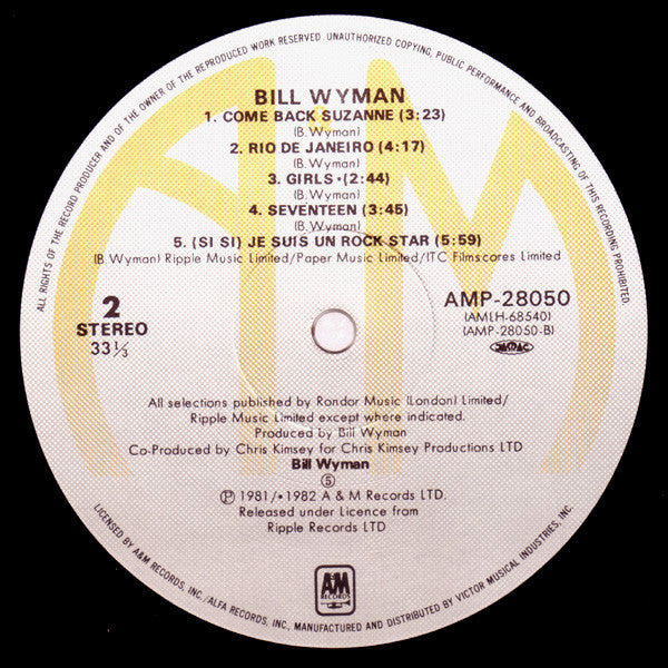 Bill Wyman - Bill Wyman (LP, Album)
