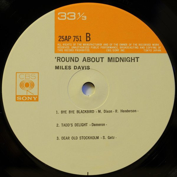 Miles Davis - 'Round About Midnight (LP, Album, Mono, RE)