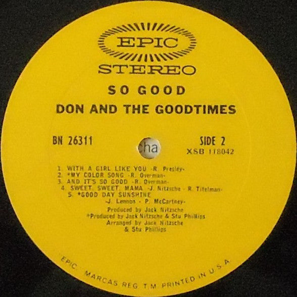 Don And The Goodtimes* - So Good (LP, Album)