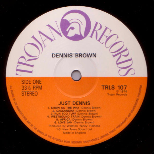 Dennis Brown - Just Dennis (LP, Album, RE)