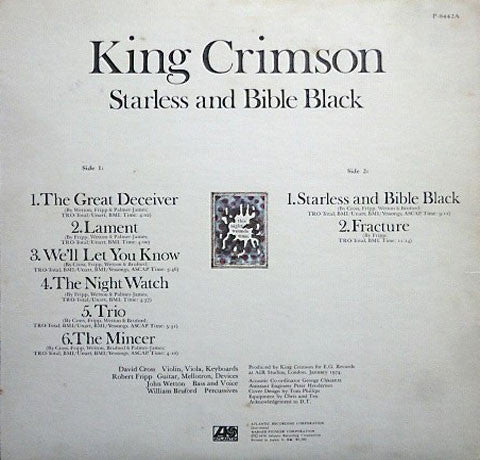 King Crimson - Starless And Bible Black (LP, Album, Gat)