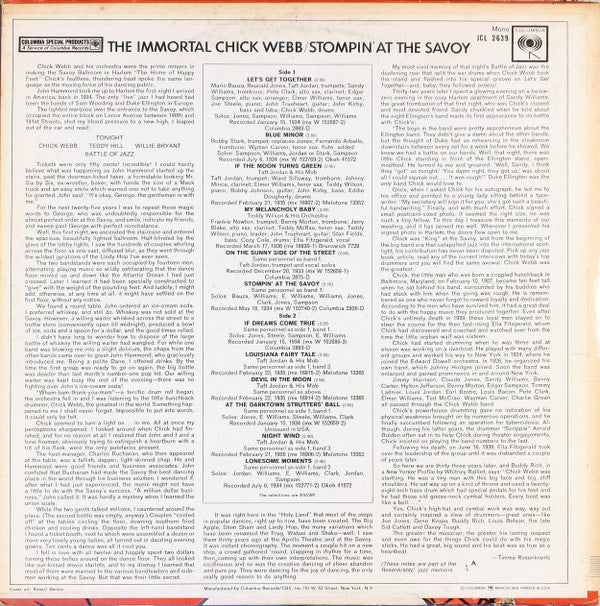 Chick Webb - The Immortal Chick Webb / Stompin' At The Savoy(LP, Comp)