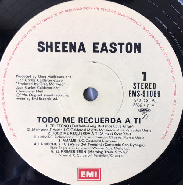 Sheena Easton - Todo Me Recuerda A Ti (LP)