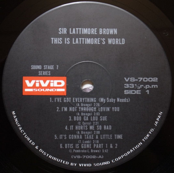 Sir Lattimore Brown* - This Is Lattimore's World (LP, Album, Comp)