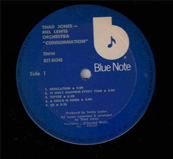Thad Jones & Mel Lewis - Consummation (LP, Album, RE, Gat)
