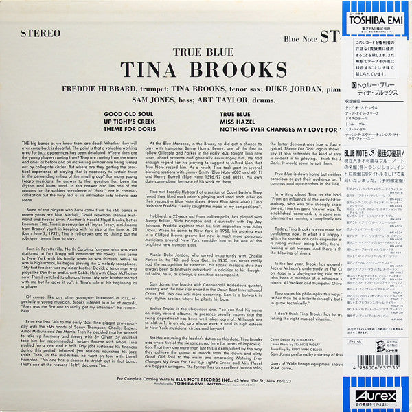 Tina Brooks - True Blue (LP, Album, Ltd, RE)