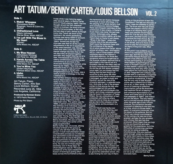 Art Tatum - The Tatum Group Masterpieces Vol. 2(LP, Album, Mono)