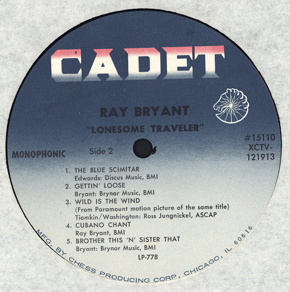 Ray Bryant - Lonesome Traveler (LP, Album, Mono)