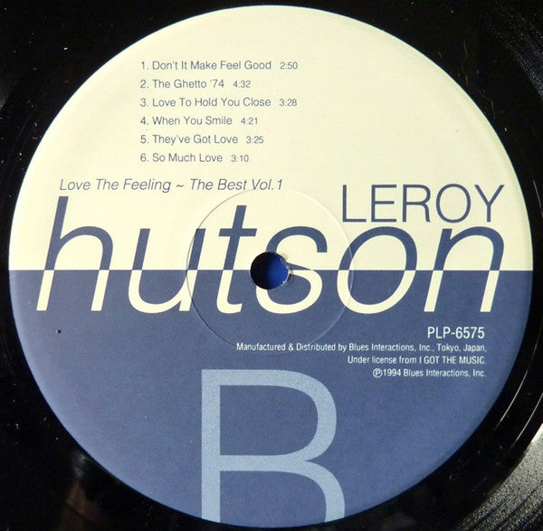 Leroy Hutson - Love The Feeling: The Best Vol. 1 (LP, Comp, Ltd)