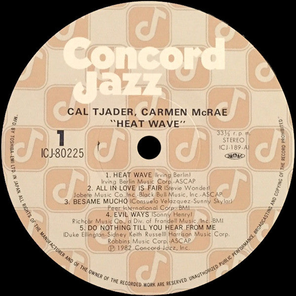 Cal Tjader ▪ Carmen McRae - Heat Wave (LP, Album)